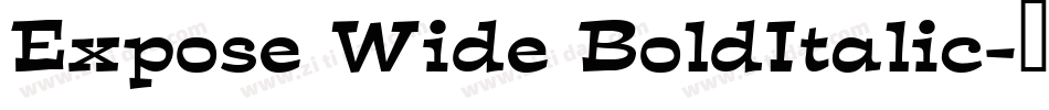 Expose Wide BoldItalic字体转换